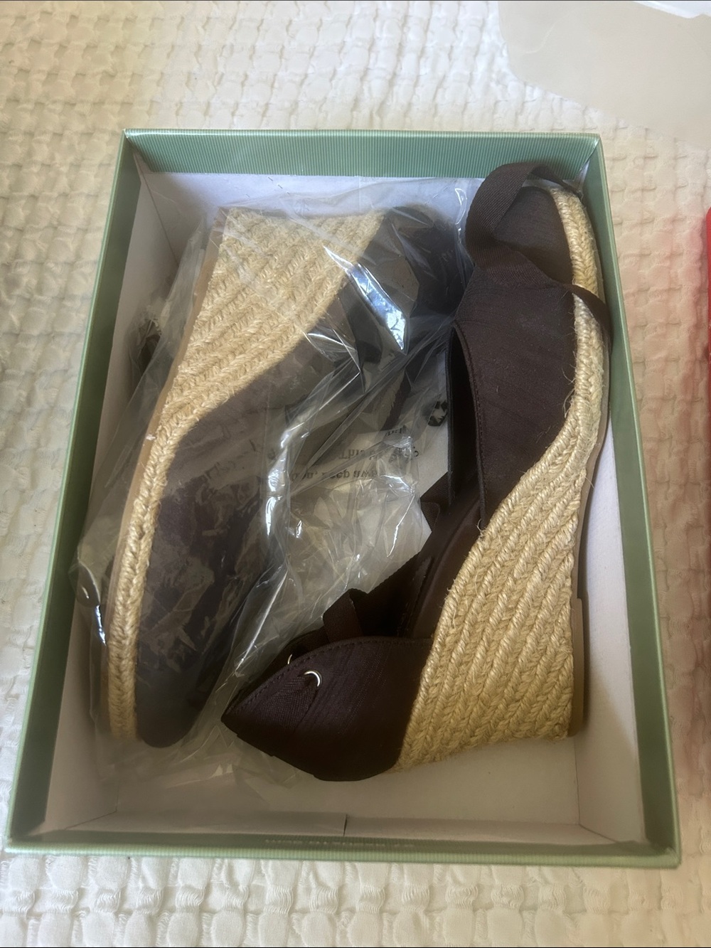 Brown espadrilles with ankle tie